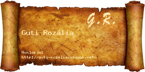 Guti Rozália névjegykártya